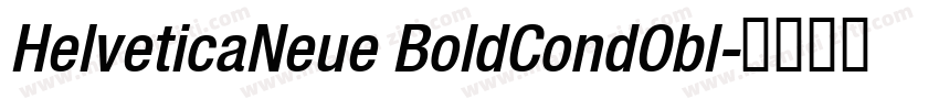 HelveticaNeue BoldCondObl字体转换